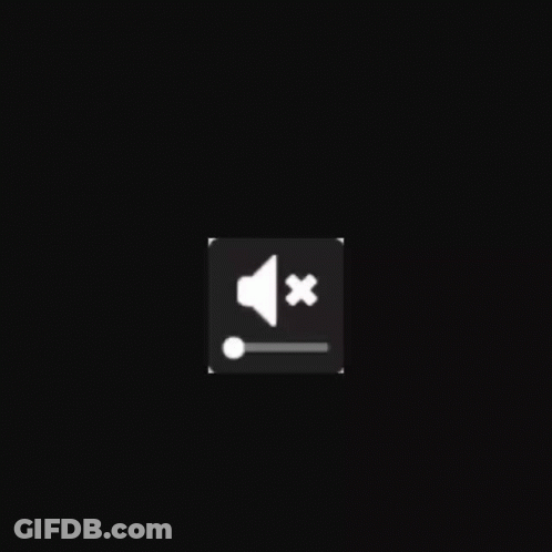 A Black Background With A White Icon Of A Speaker And A Slider . GIF