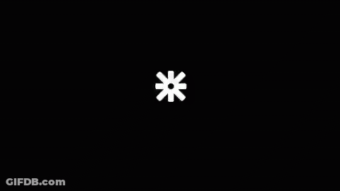 A Black Background With A White Icon Of A Tower And A Star . GIF
