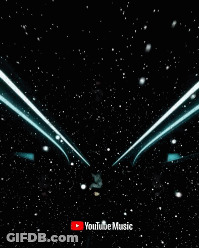 A Black Background With A Youtube Music Logo GIF