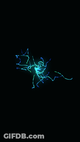 A Black Background With Blue And Green Lines And Arrows Pointing To The Center GIF