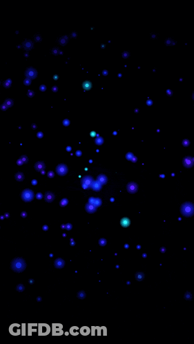 A Black Background With Blue And Purple Dots On It GIF