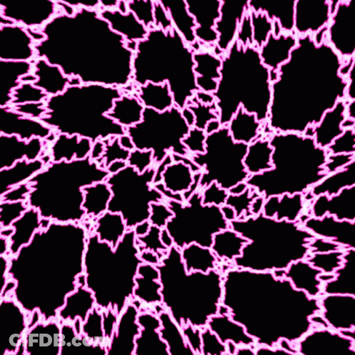 A Black Background With Pink And White Lines Coming Out Of It GIF