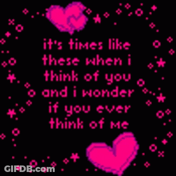 A Black Background With Pink Hearts And The Words It 'S Times Like These GIF