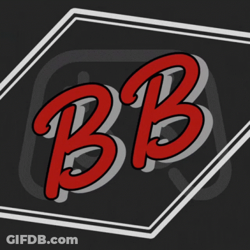 Black Background With Red BB Letters GIF