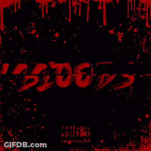 A Black Background With The Word Bloods In Red GIF