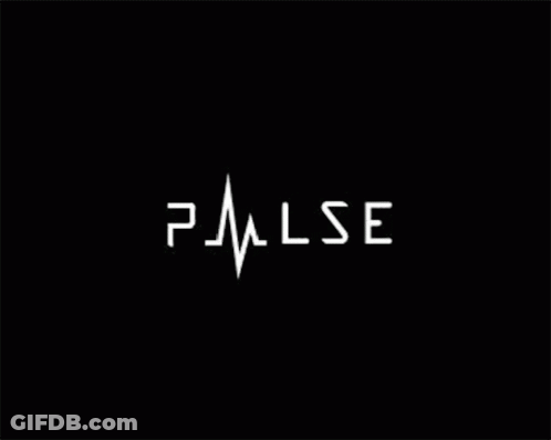 A Black Background With The Word Pulse In White GIF
