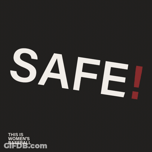 A Black Background With The Word Safe In White Letters GIF