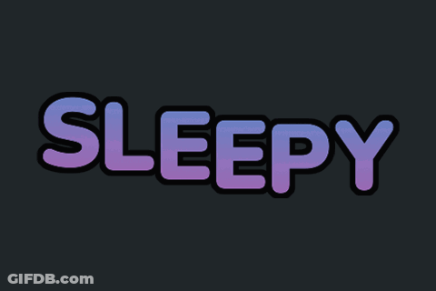 A Black Background With The Word Sleepy In Purple GIF