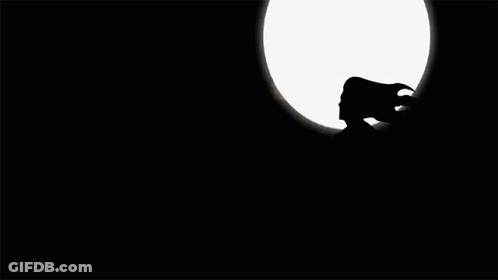 A Black Background With The Word Standing In White Letters GIF