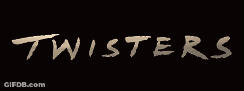 A Black Background With The Word Twisters Written On It GIF
