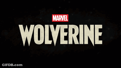 A Black Background With The Word Wolverine In White GIF