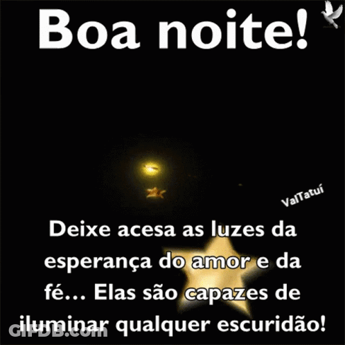A Black Background With The Words Boa Noite In White Letters GIF