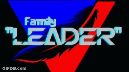 A Black Background With The Words Family Leader Written On It GIF
