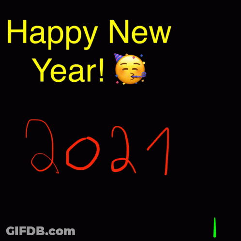 A Black Background With The Words Happy New Year 2022 GIF