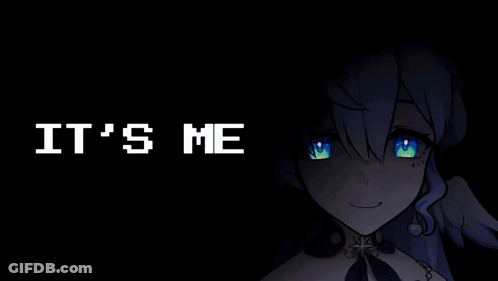 A Black Background With The Words It 'S Me On It GIF