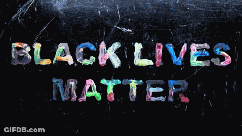 A Black Background With The Words " Soul Lives Matter " Painted In Different Colors GIF