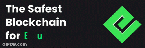 A Black Background With The Words The Safest Blockchain For Businesses GIF