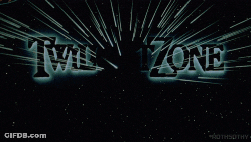 Twilight Zone In White Letters On Black GIF