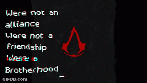 Black Background With Brotherhood Words GIF