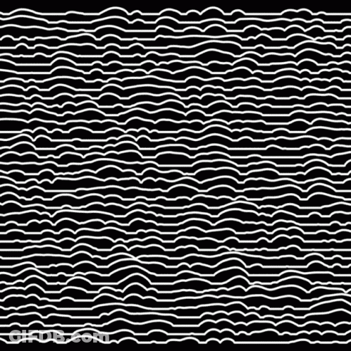 A Black Background With White Lines That Look Like Waves GIF