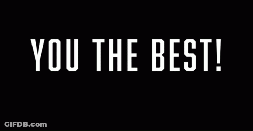A Black Background With White Text That Says You The Best Join Today GIF