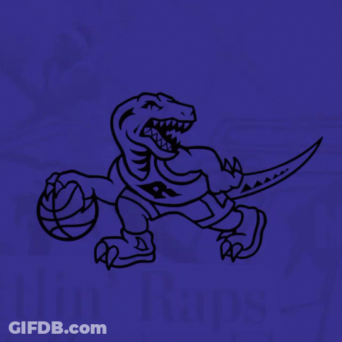 A Black Basketball Is In A Purple Circle GIF