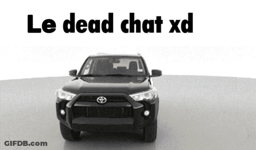 A Black Car With The Words Le Dead Chat Xd On The Bottom GIF