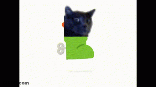 A Black Cat Is Wearing A Green Boot With A Wind Up Key GIF