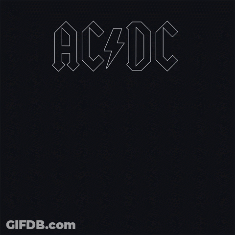 A Black Cover Of Ac/dc 'S Back In Black Album GIF