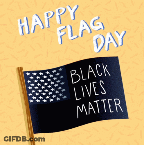 A Black Flag That Says " Black Lives Matter " On It GIF