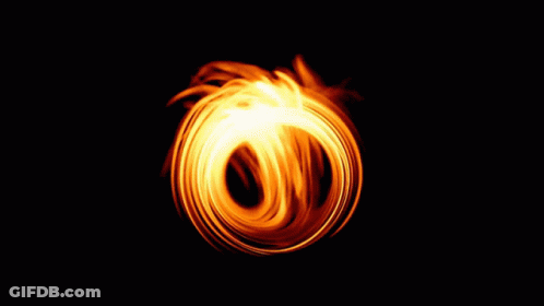 A Black Hole In The Middle Of A Swirl Of Light GIF