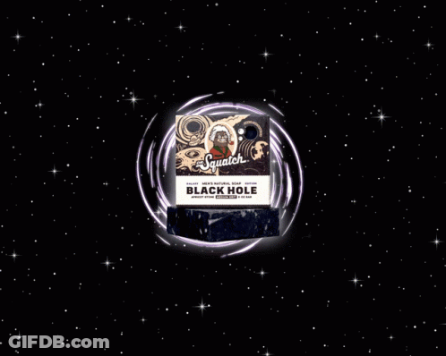 A Black Hole Soap Is Surrounded By A Swirl Of Stars GIF