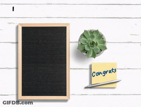 A Black Letter Board With The Word Hard Written On It GIF