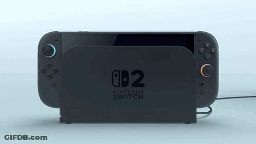 A Black Nintendo Switch Is Plugged Into A Charger GIF