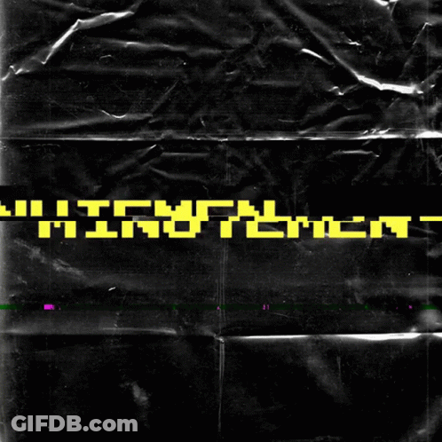 A Black Plastic Bag With The Words Minuitemen Written On It GIF