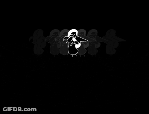 A Black Screen With A Cartoon Character And The Words You Died On It GIF