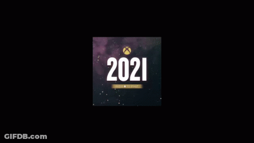 A Black Screen With The Year 2021 Written In White Letters GIF