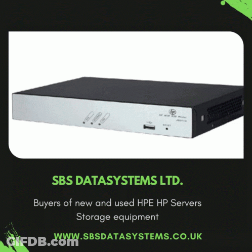 A Black Telephone With The Hp Logo On It GIF