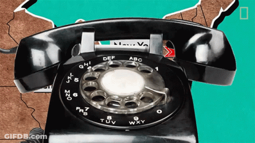 A Black Telephone With The Letters Abc And Def Visible GIF