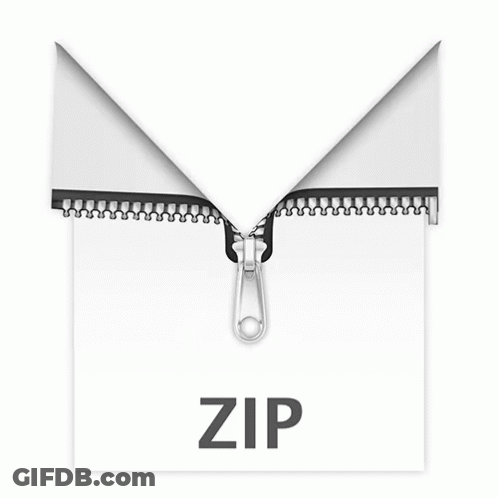 A Black Zipper With The Word Zip Below It GIF