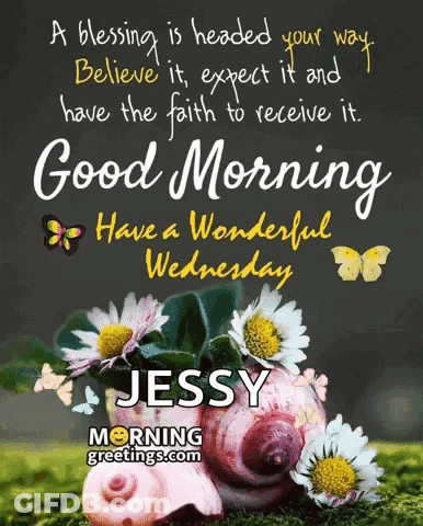 A Blessing Is Headed Your Way Believe It Expect It Have The Faith To Receive It Good Morning Have A Wonderful Wednesday GIF