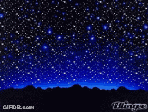 A Blingee Image Of A Night Sky With Stars GIF