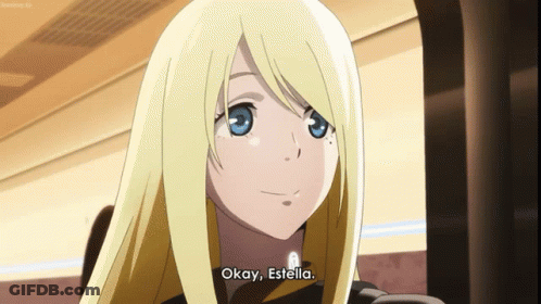 A Blonde Anime Girl Says Okay Estella GIF