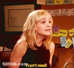 A Blonde Woman Says I Can 'T Read GIF