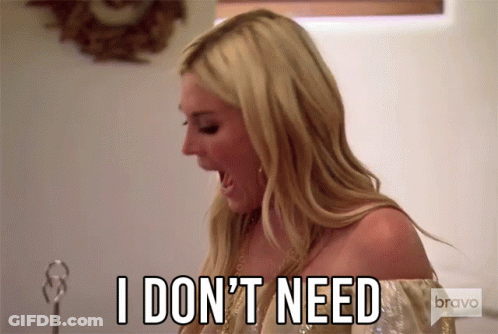 A Blonde Woman Says I Don 'T Need In Front Of Bravo GIF