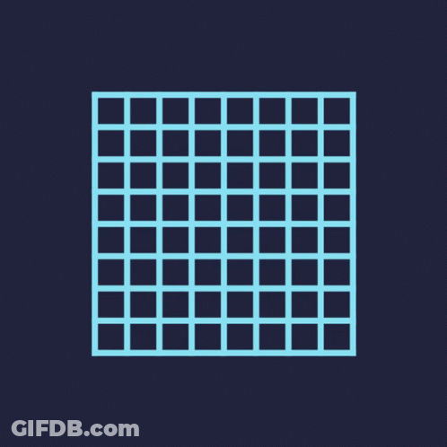 A Blue And Black Square Pattern On A Dark Background GIF