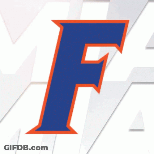 A Blue And Orange Letter L Is Against A White Background GIF