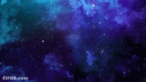 A Blue And Purple Background With The Words Happy Bi Written On It GIF