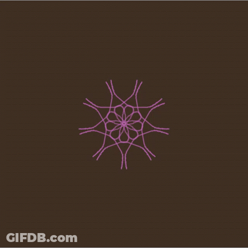 A Blue And Purple Circular Design With A Brown Background GIF