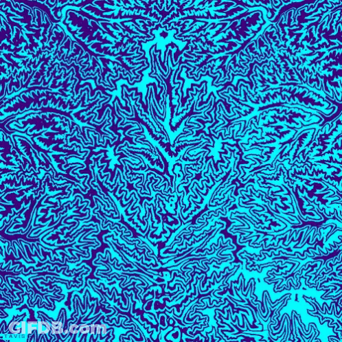 A Blue And Purple Labyrinth Pattern On A Blue Background . GIF